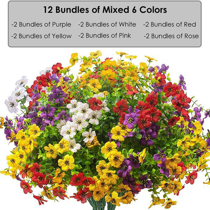 💥Last Day Promotion!🌺UV Resistant Colorful Artificial Flower