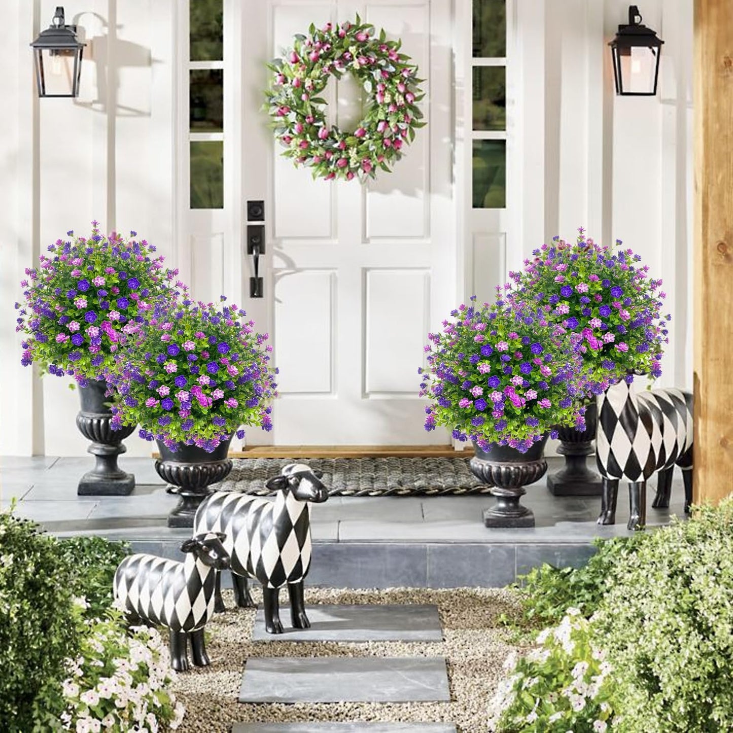 🌱🌱🌱artificial potted trees with ground stake