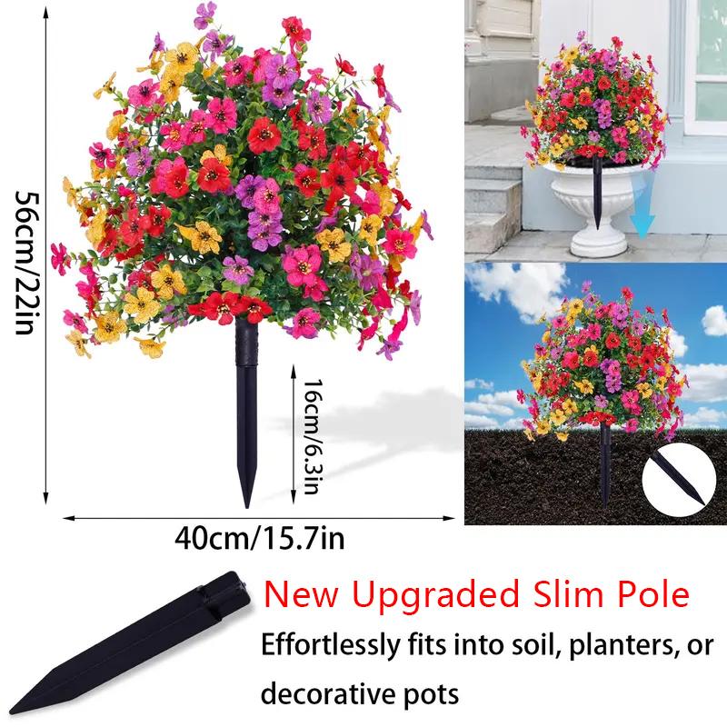 Artificial Flowers for Outdoor Indoor Garden Home Decoration